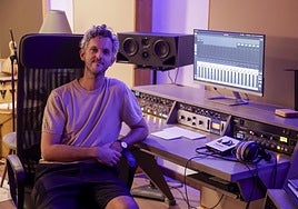 Pablo Quintana, en el espacio Siroco de producción musical que lidera en la capital grancanaria.