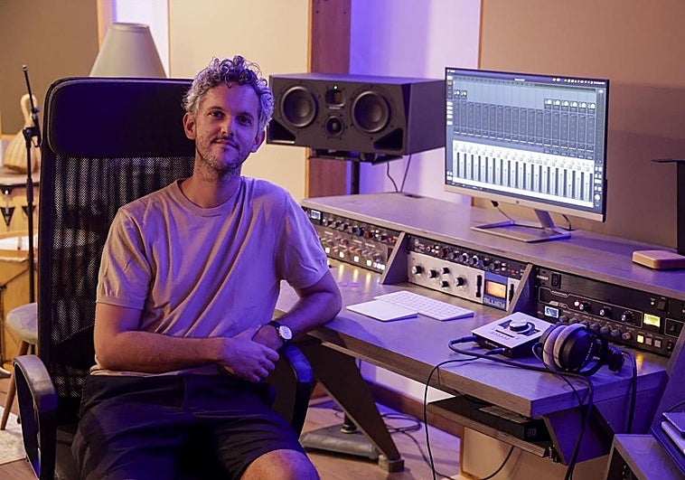 Pablo Quintana, en el espacio Siroco de producción musical que lidera en la capital grancanaria.