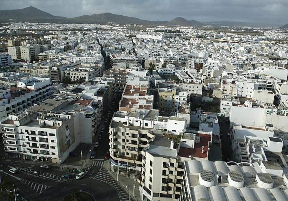 Imagen de archivo de una vista aérea de Arrecife.