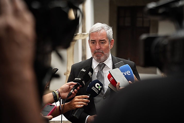 Fernando Clavijo en las festividades de la Virgen del Pino.