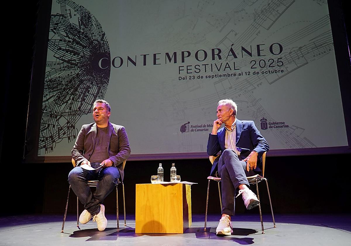 Samuel Ramos y Horacio Umpiérrez durante la presentación del festival.