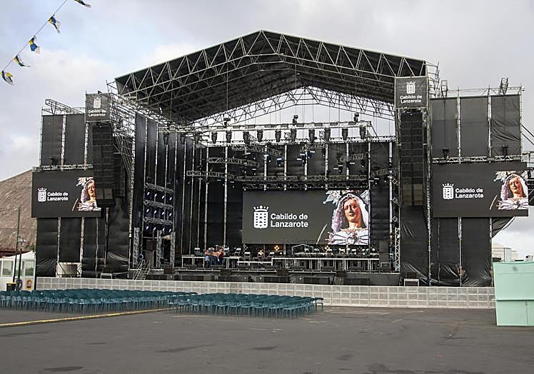 Escenario de Mancha Blanca que acogerá el lunes a Rosana Arbelo.