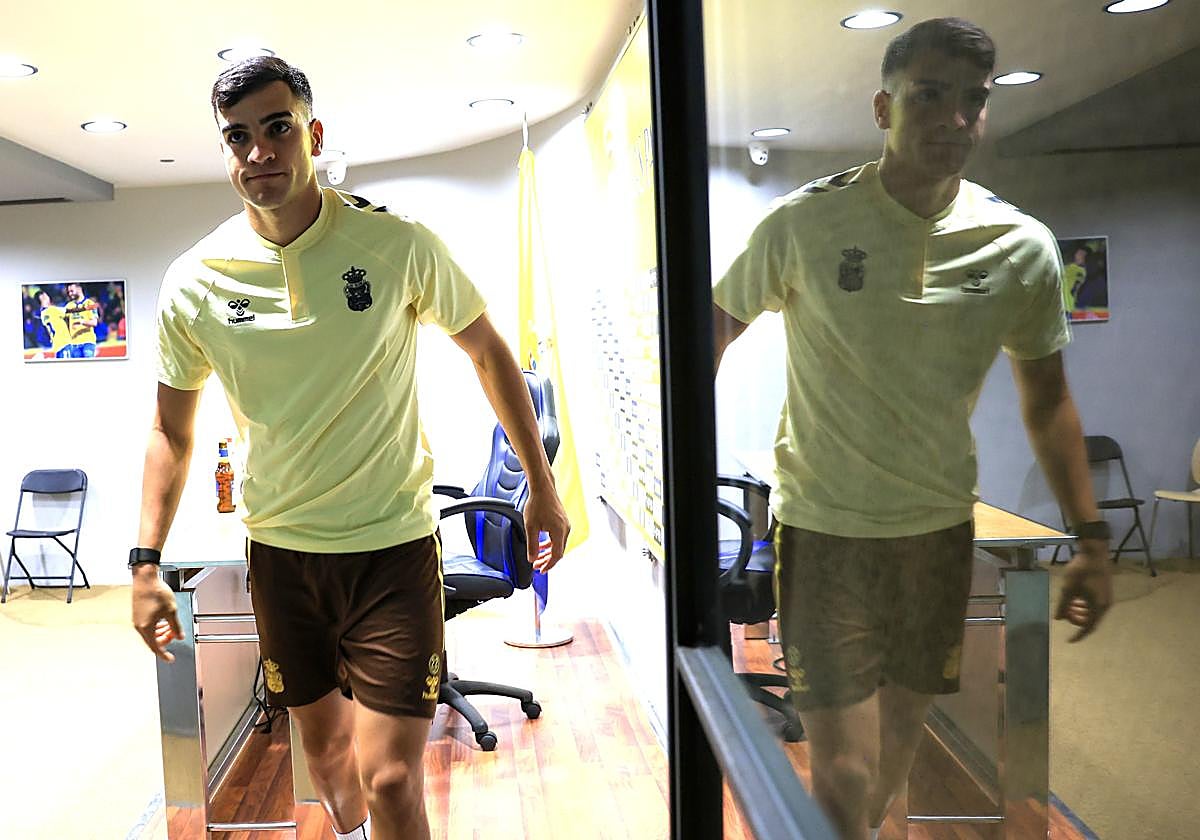 Ale García en rueda de prensa antes del partido con la Real Sociedad.