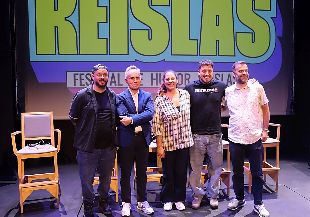 De izquierda a derecha, Saúl Romero, Horacio Umpiérrez, Omayra Cazorla, Jorge Ávila y Abilio Gilar.