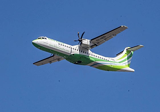 Imagen de archivo de un avión de Binter.