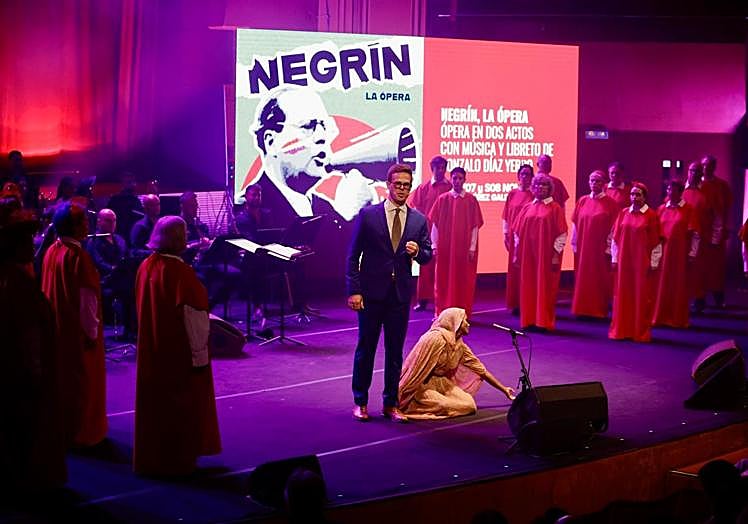 Fernando Campero, en un avance de 'Negrín, la ópera'.