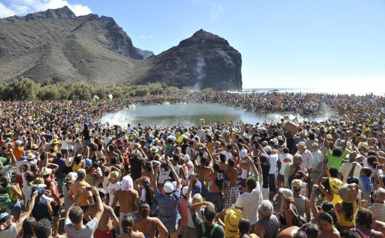 Fiesta del Charco en La Aldea de San Nicolás en 2022.