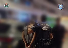 Momentos donde la UE-GOIA procedía a la detención del hombre.