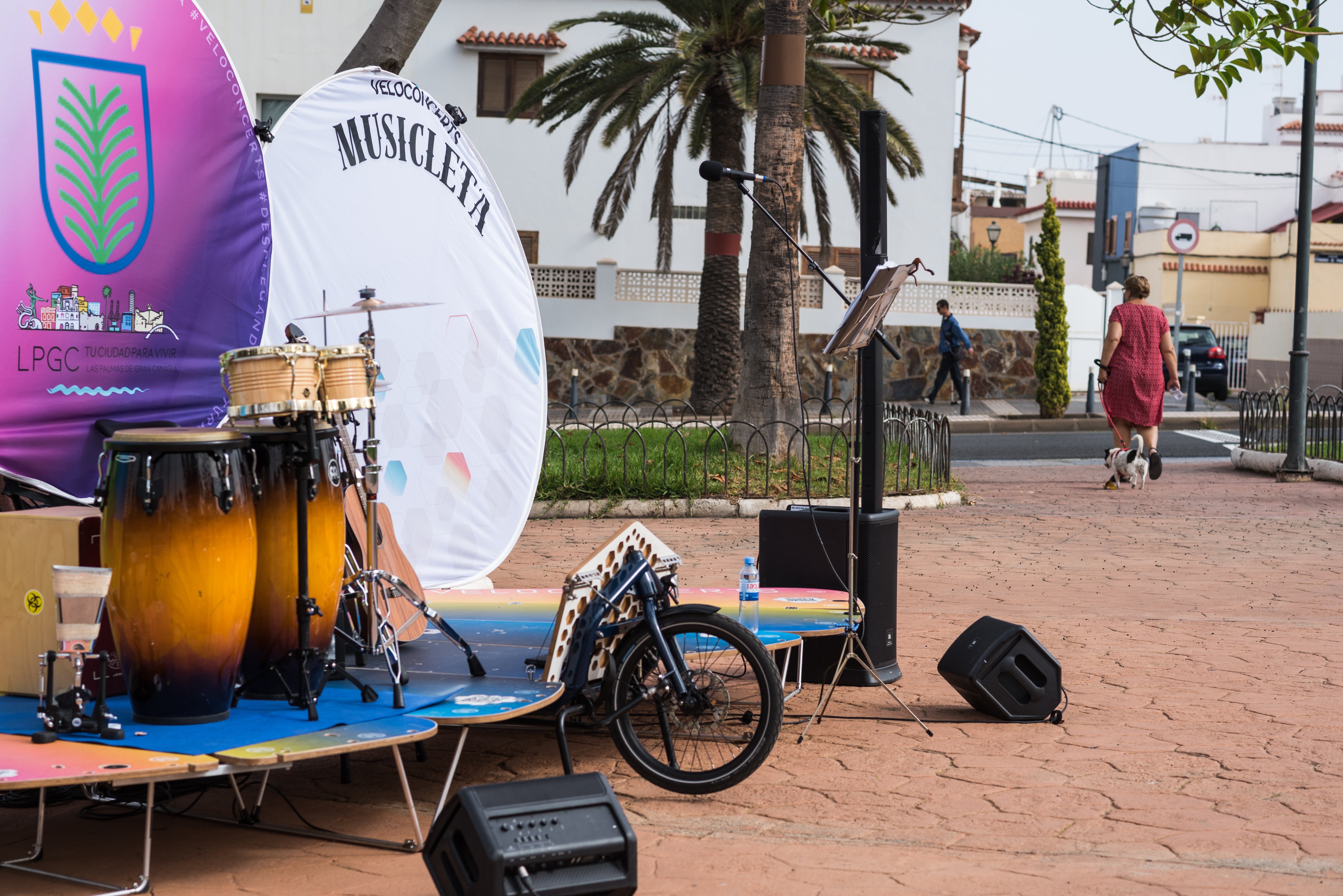 Imagen de un espectáculo de 'La Musicleta' en el parque Hermanos Millares, Escaleritas.