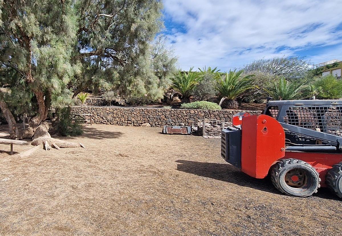 Labores en marcha para mejorar la Estación Biológica, con implicación del Cabildo.