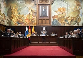 Foto de archivo de un pleno del Cabildo de Gran Canaria.