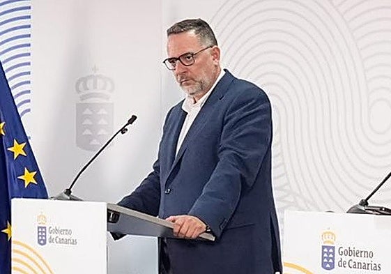 Poli Suárez, en la rueda de prensa tras el Consejo de Gobierno.