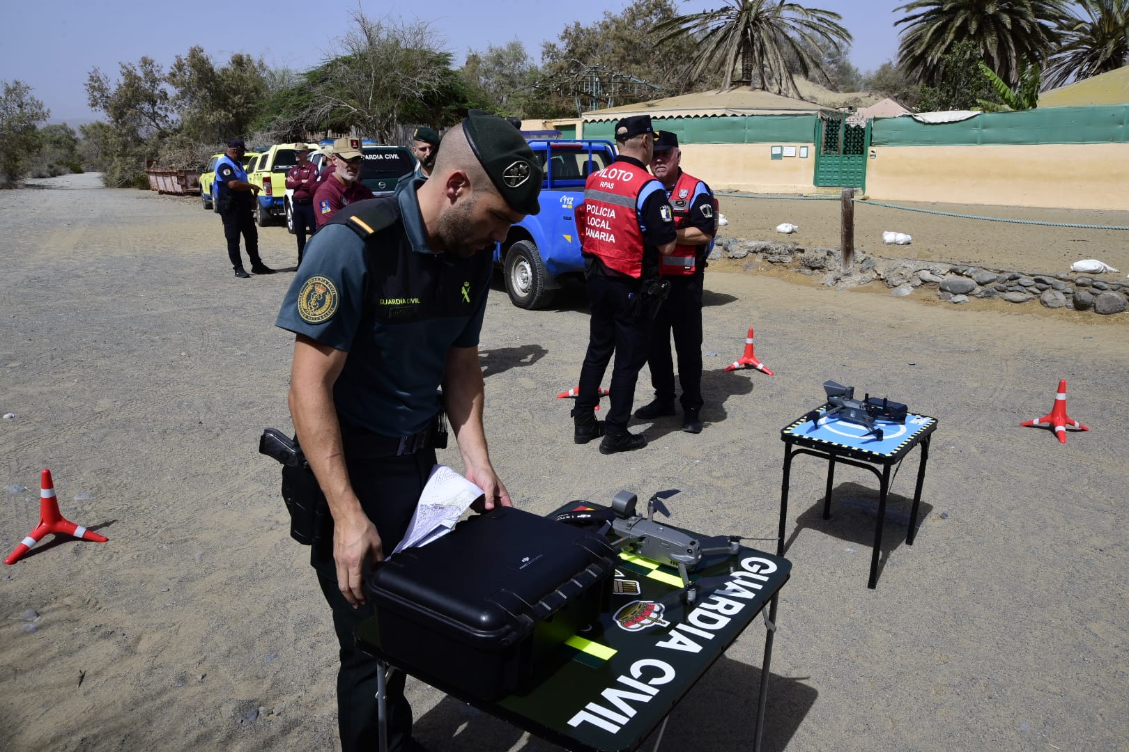 Despliegue de seguridad para proteger las dunas de Maspalomas