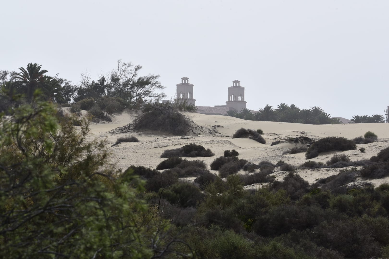 Despliegue de seguridad para proteger las dunas de Maspalomas