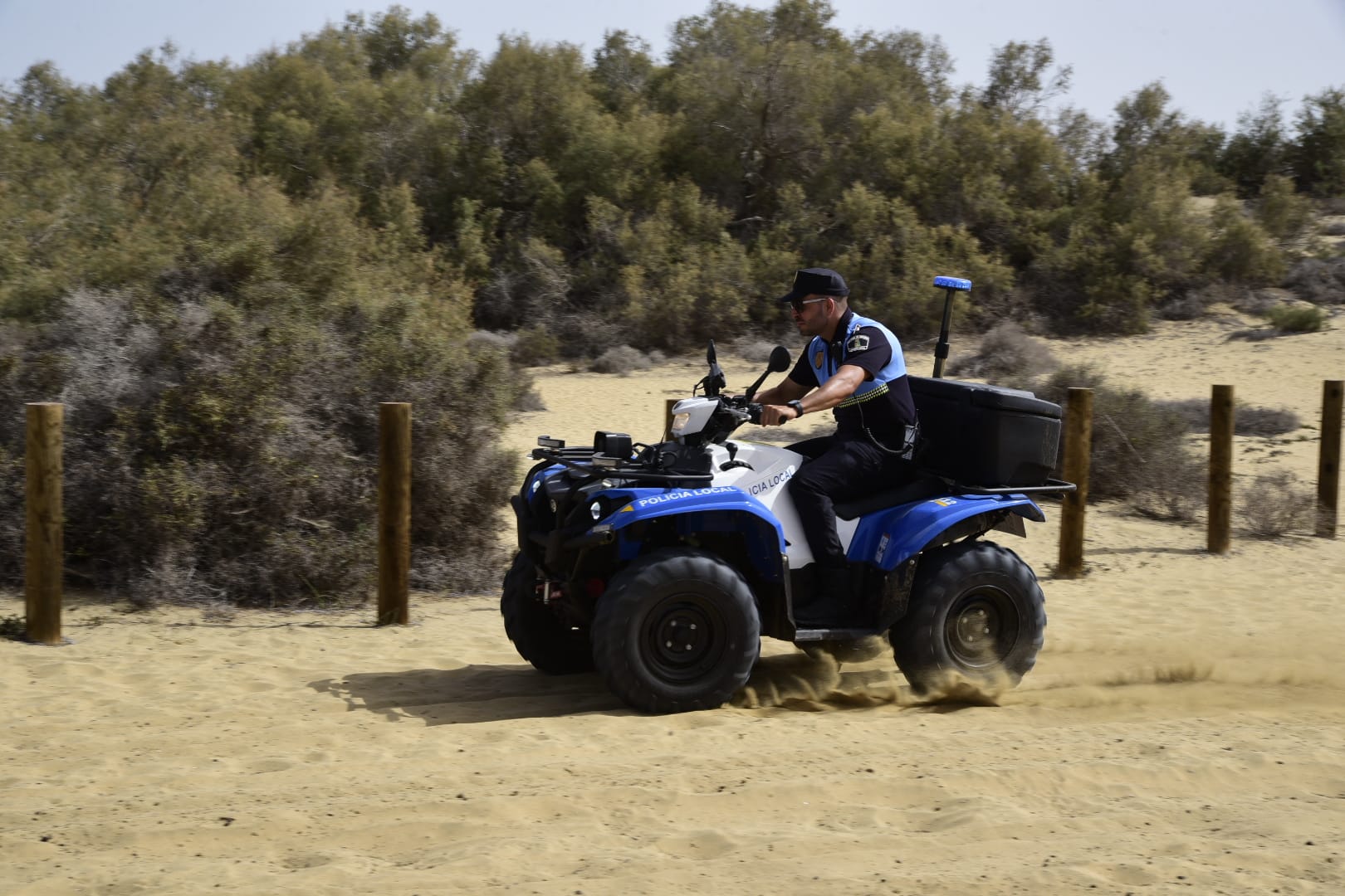 Despliegue de seguridad para proteger las dunas de Maspalomas