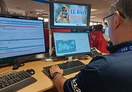 Imagen de archivo de la sala operativa del Cecoes 112.