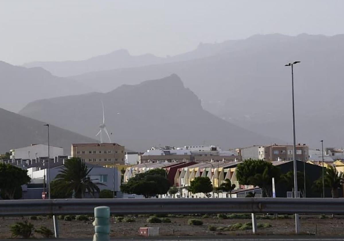 Imagen de la calima en el Gran Canaria.