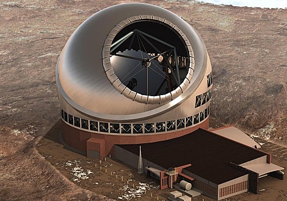 Infografía del Telescopio de Treinta Metros (TMT).