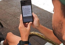 Mensaje de prueba de emergencia que se recibirá a través de los dispositivos móviles.