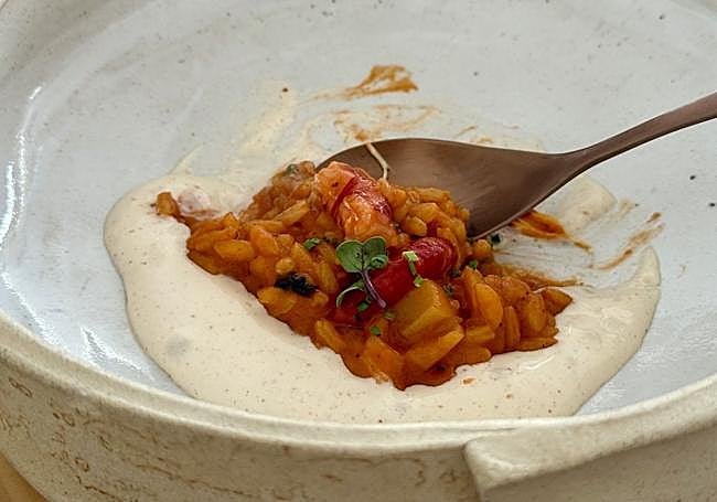 Arroz meloso en Revés Bistró