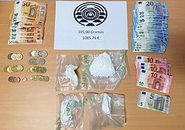 Imagen de lo incautado al joven detenido en Agüimes.