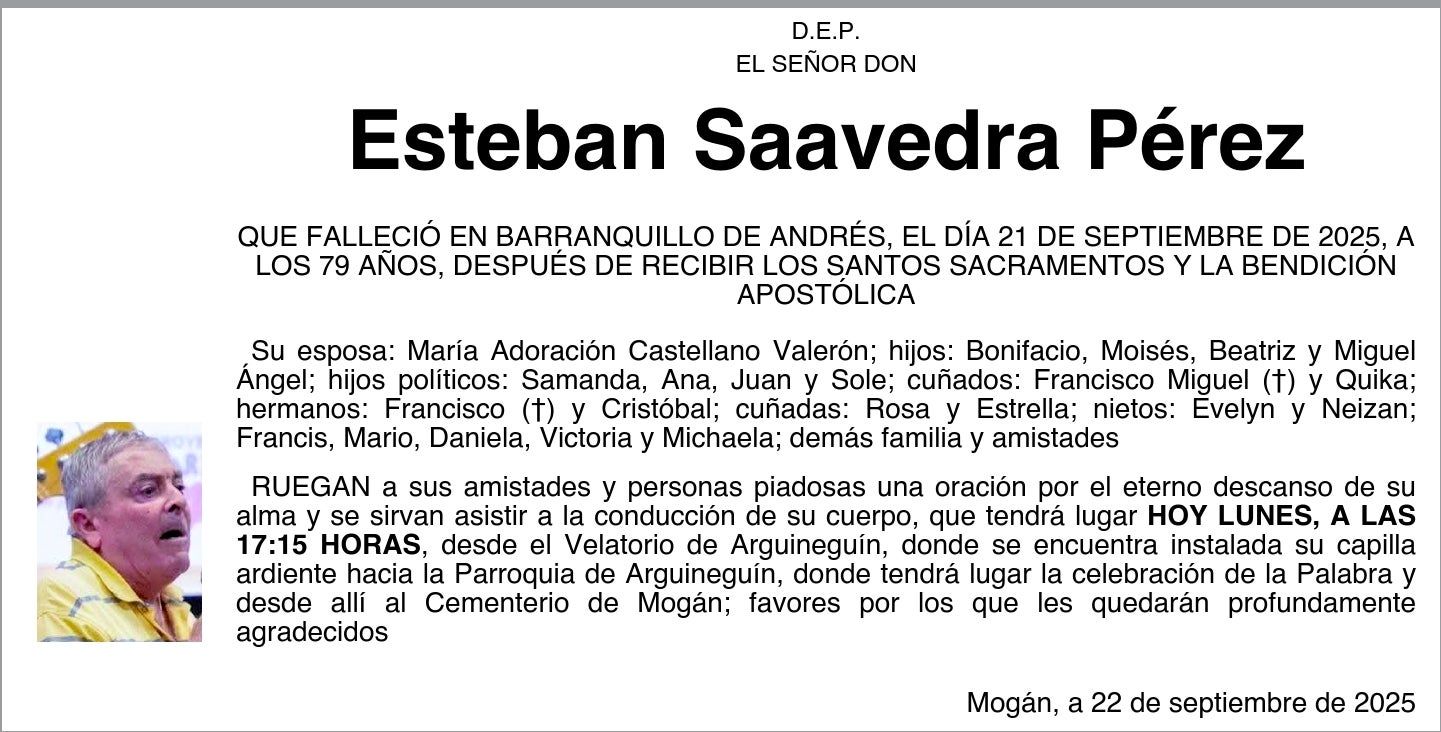 Esteban Saavedra Pérez