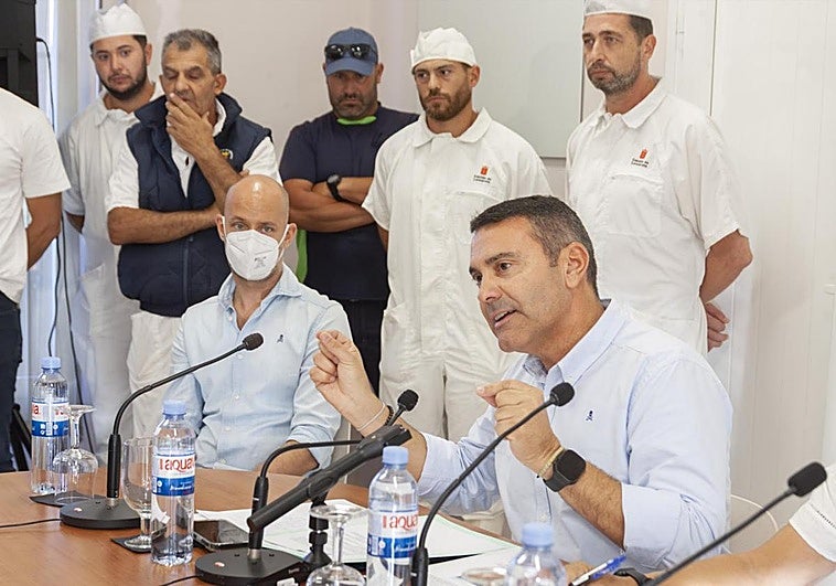 Rueda de prensa de Oswaldo Betancort en la Granja Experimental.