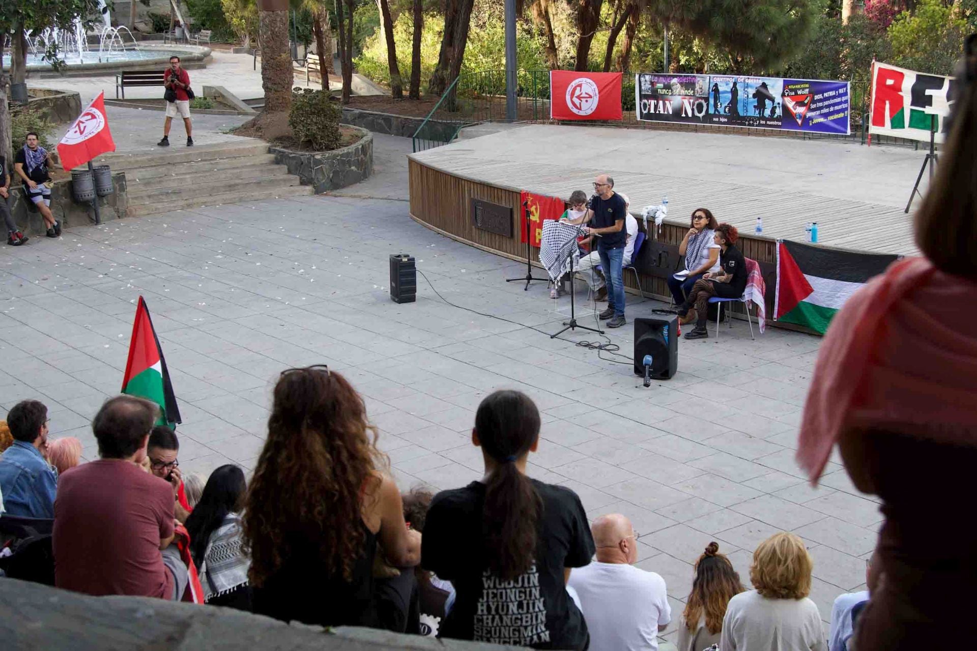 Acto en apoyo a la resistencia Palestina, voces locales e internacionales