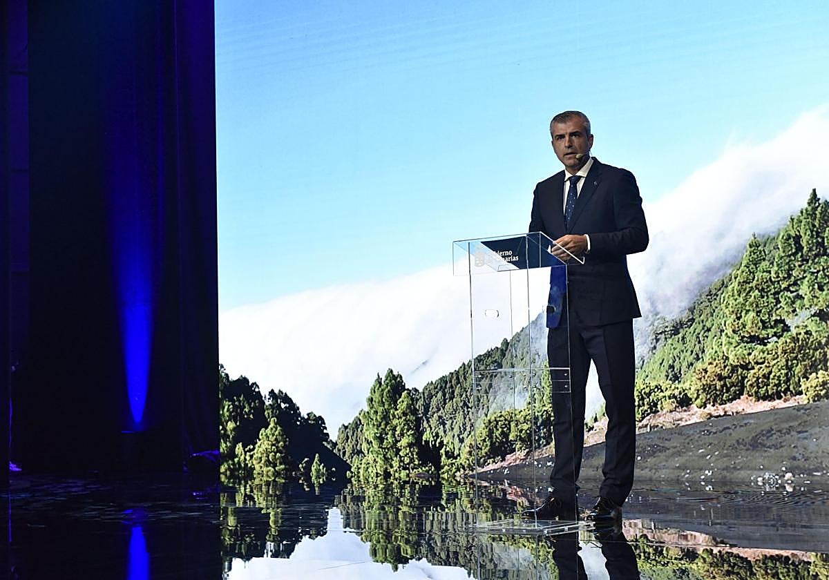 Manuel Domínguez, durante su intervención en el acto.