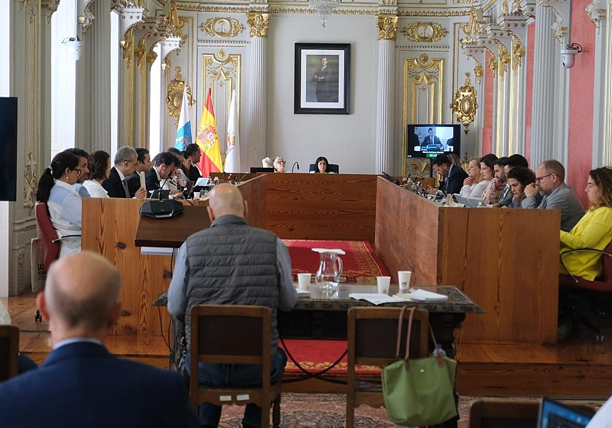 Imagen del pleno del Ayuntamiento de Las Palmas de Gran Canaria.
