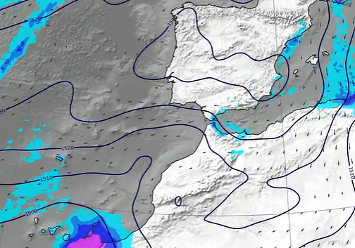 Mapa meteorológico para esta semana en Canarias.
