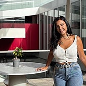 Carla Fontes, en su visita a las instalaciones de CANARIAS7.