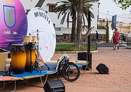 Imagen de un espectáculo de 'La Musicleta' en el parque Hermanos Millares, Escaleritas.