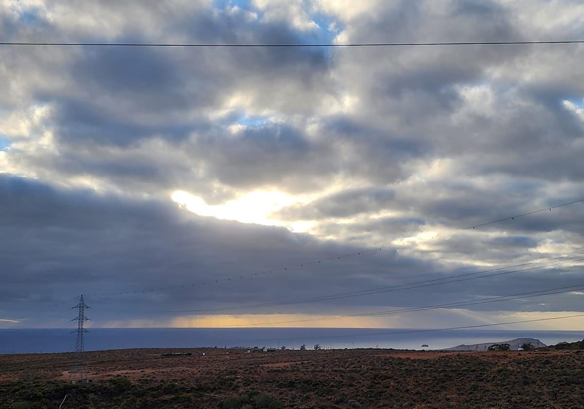 Imagen del cielo nublado en Gran Canaria.