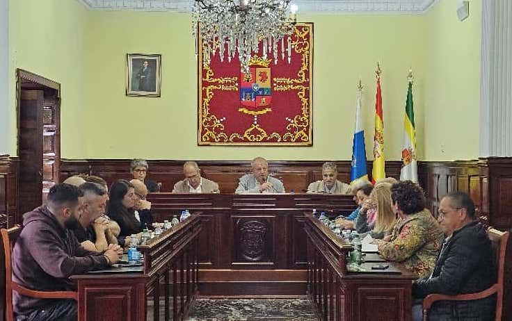 Imagen del Pleno del Ayuntamiento de Teror celebrado este martes.