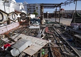 Vista parcial del estado de abandono que presenta el centro comercial.