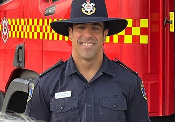 David Jiménez se graduó el pasado mes de julio como bombero en la ciudad australiana de Alice Springs.