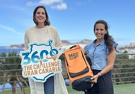 Carla Campoamor (concejala de Deportes del Ayuntamiento de Las Palmas de Gran Canaria) y Wendy Cruz (directora de marketing de Arista Eventos y directora de 360º The Challenge).