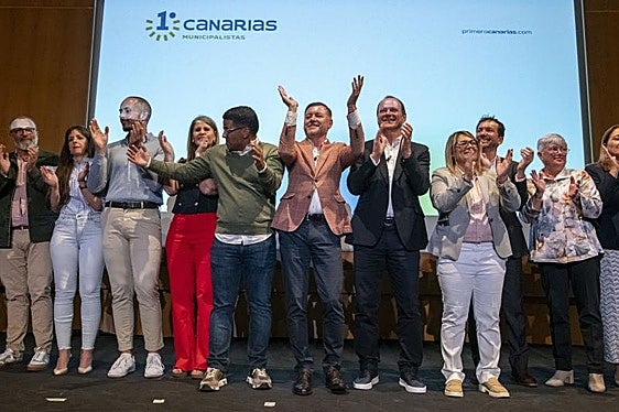 Presentación del partido Municipalistas Primero Canarias en mayo de este año en Infecar.