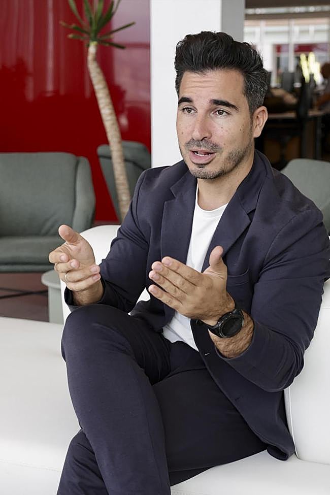 Javier Castillo, durante la entrevista.