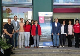 La delegación de San Bartolomé en la presentación de AGEO.