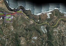 Tramo de la GC-2 que se comenzará a asfaltar este próximo domingo.