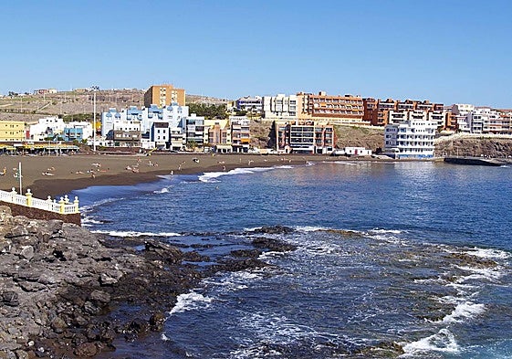 Imagen de la playa de Melenara, Telde.