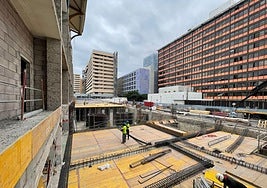 El Centro Insular de Deportes lleva seis meses de obra y los avances son notorios.