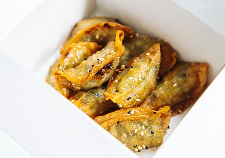 Gyozas de verduras.