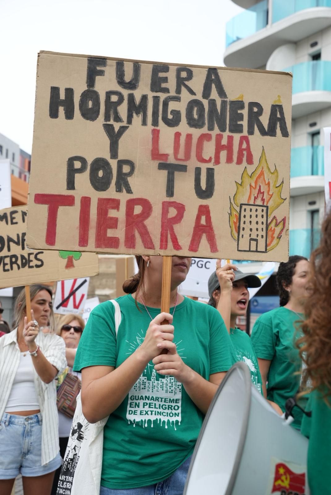 Manifestación en Guanarteme: los vecinos protestan por la especulación urbanística