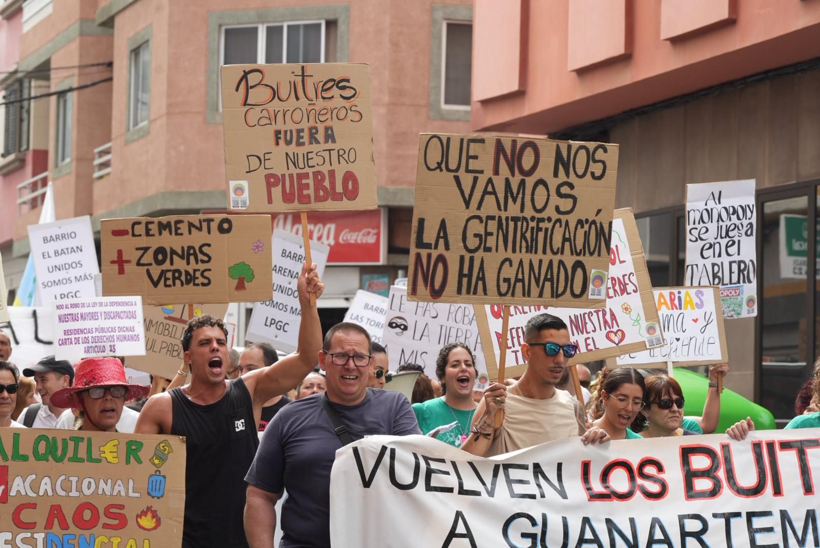 Manifestación en Guanarteme: los vecinos protestan por la especulación urbanística