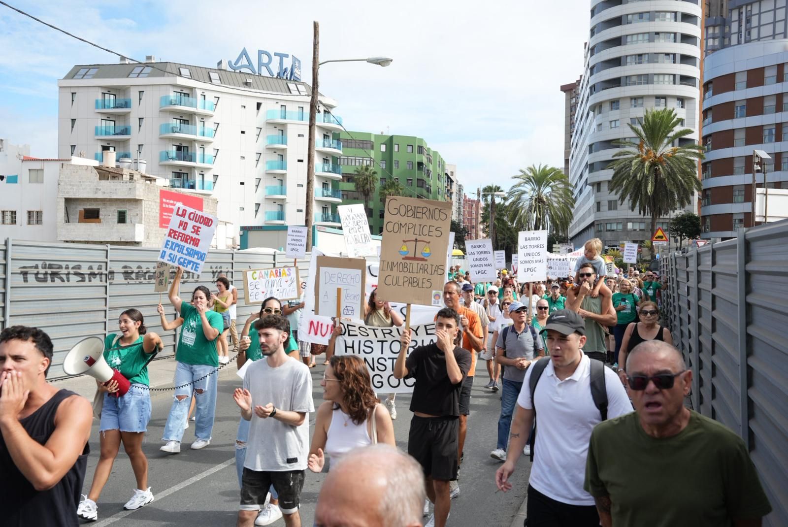 Manifestación en Guanarteme: los vecinos protestan por la especulación urbanística