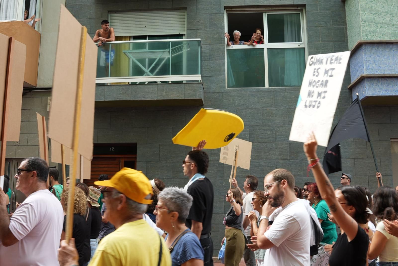 Manifestación en Guanarteme: los vecinos protestan por la especulación urbanística