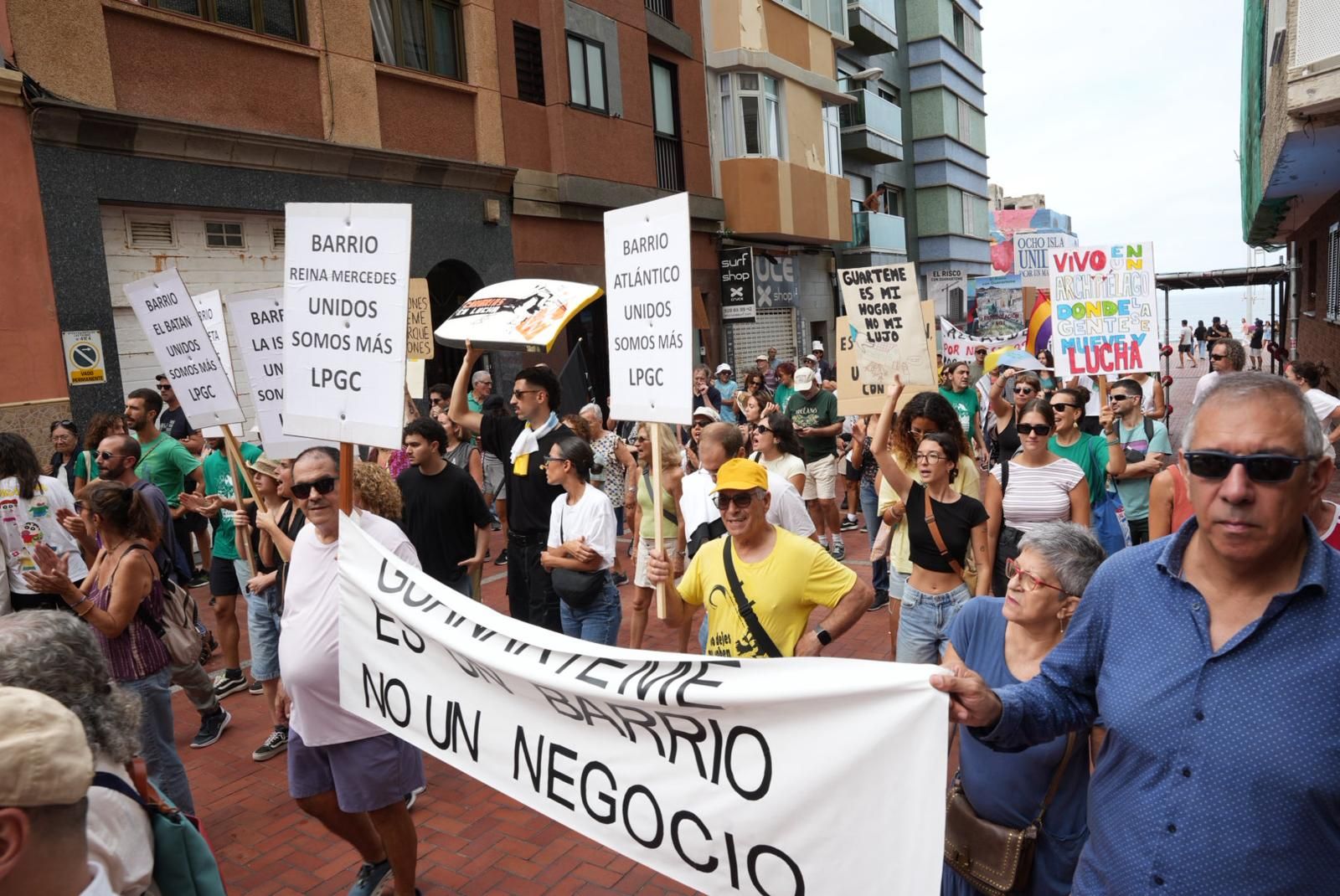 Manifestación en Guanarteme: los vecinos protestan por la especulación urbanística